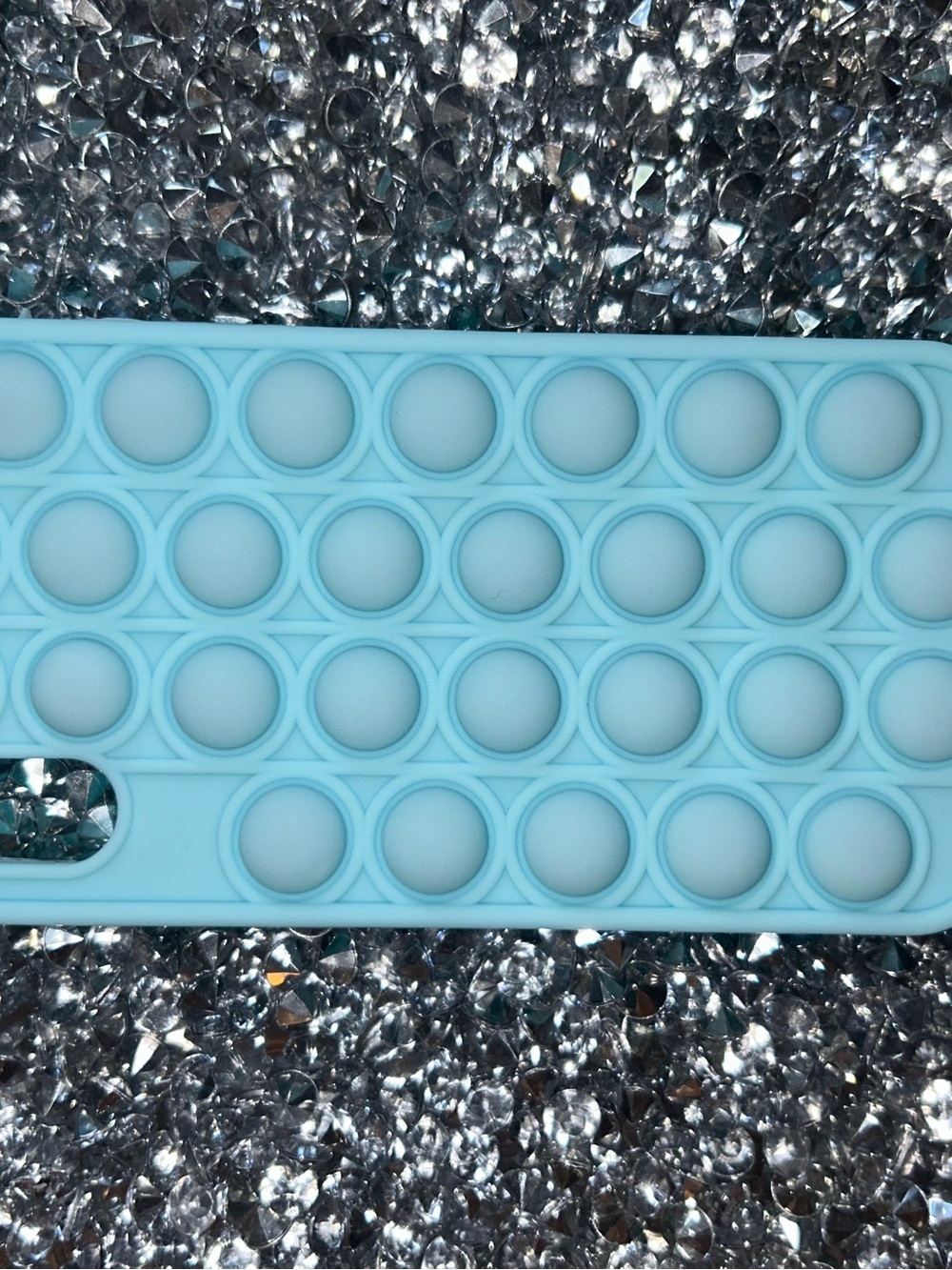 iPhone X/XS case Light Blue Silicone Pop-It Phone Case - Soft Protectivew Cover